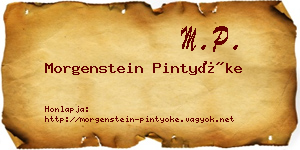 Morgenstein Pintyőke névjegykártya